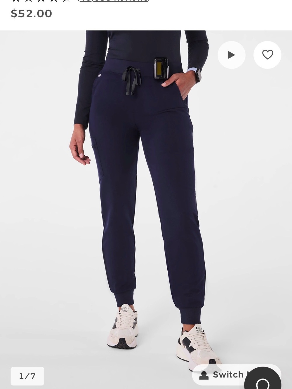 Figs Navy Drawstring Jogger Pants